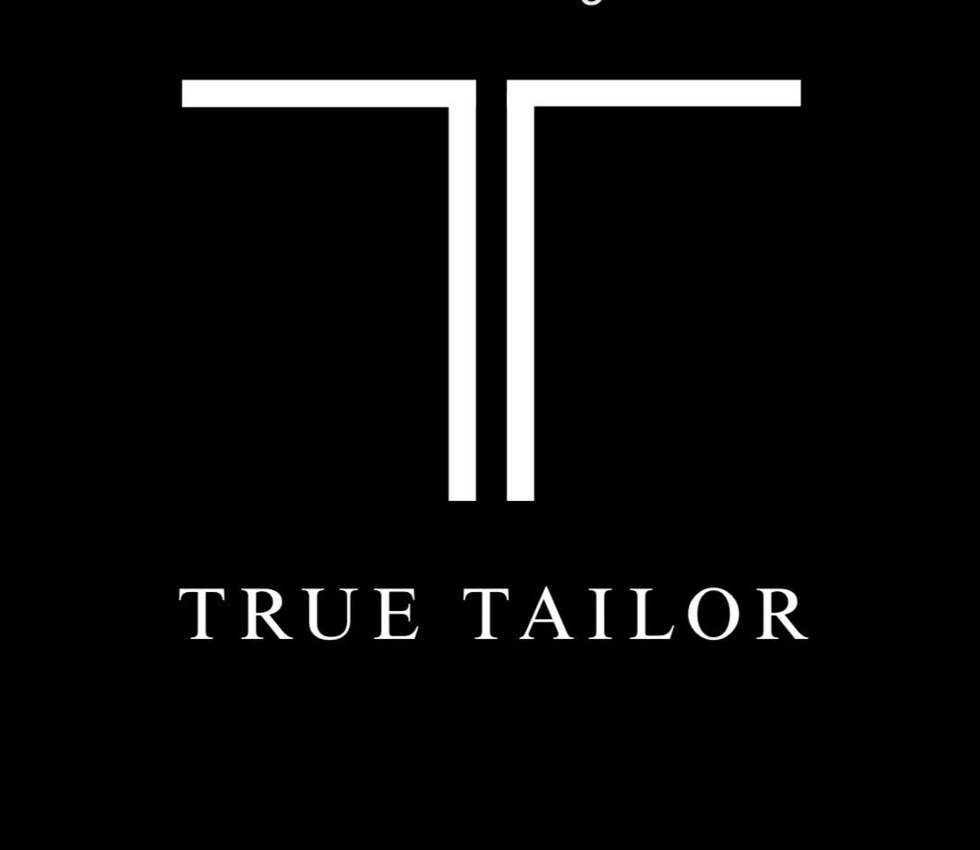 True Tailor logo featuring two vertical white lines on black background
